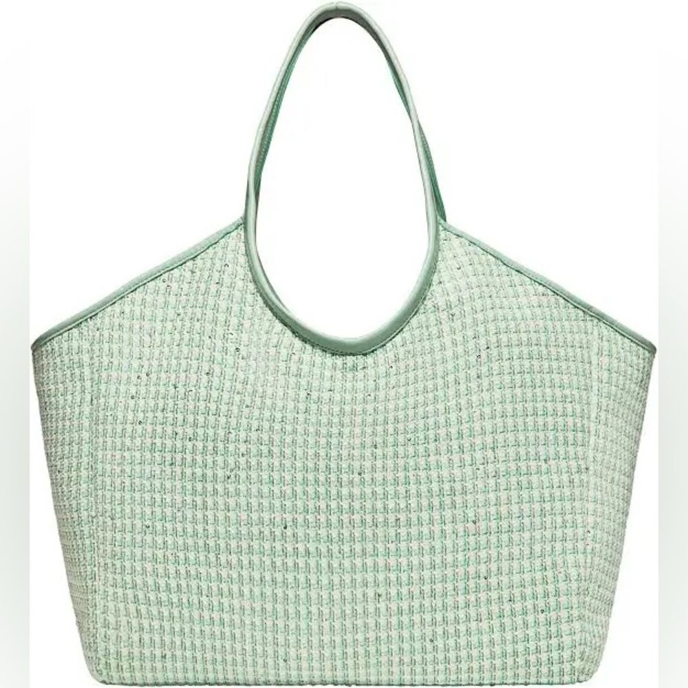 NWT Stoney Clover Lane mint tweed scoop tote